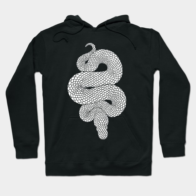 White Snake Scales Hoodie by polliadesign